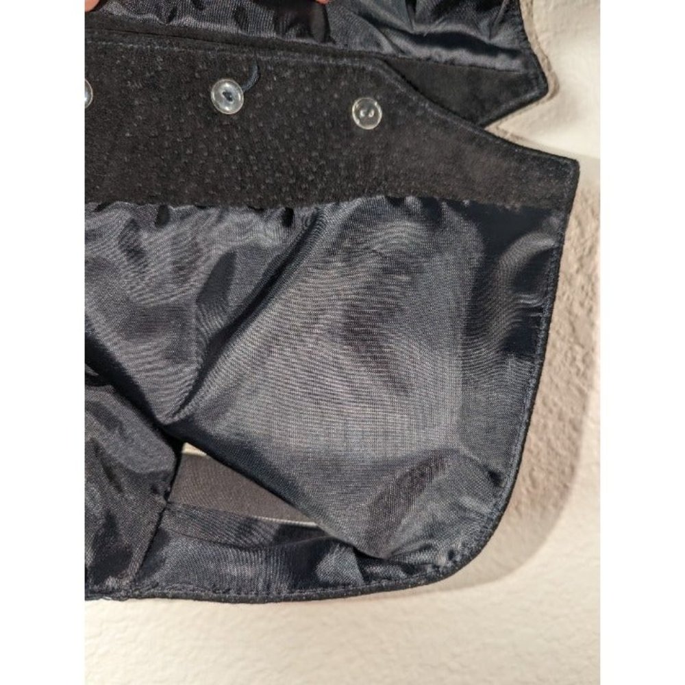 Vintage 90's The Original Arizona Jean Company Black Suede Large Boho Vest - Picture 5 of 10